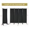 4-Panel Foldable Room Divider Privacy Screen with Steel Frame